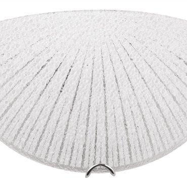 Nova Luce Shell - applique murale - 30 x 8 x 15 cm - blanc et chrome