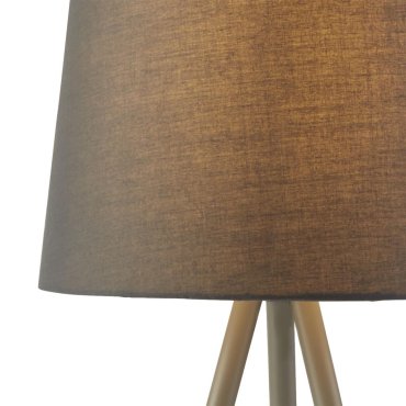Searchlight Rio - lampe à poser - Ø 23 x 54 cm - argent satiné et gris