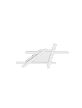 Nova Luce Willow - plafonnier - 51 x 39 x 5,6 cm - 38W LED dimmable inclus - blanc sable