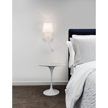 Nova Luce Nia - applique murale avec interrupteur - 19 x 16 x 30 cm - 3W LED inclus - blanc