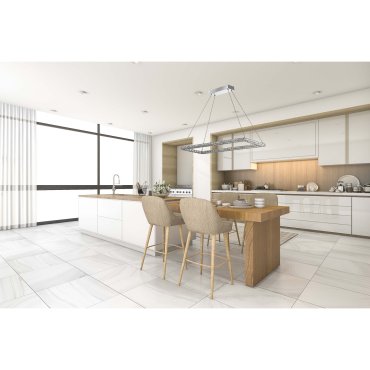 Searchlight Clover - lampe suspendue - 80 x 26 x 120 cm - 30W LED inclus - chrome
