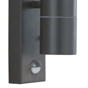 Searchlight Watford - Applique d'extérieur avec détecteur de mouvement - 7 x 21,5 cm - IP44 - noir satiné