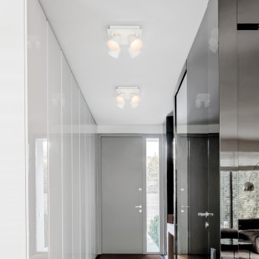 Nova Luce Biagio - spot en saillie 4L - 22 x 22 x 16 cm - 4 x 6W LED inclus - blanc sable