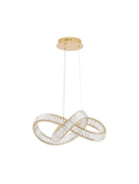 Nova Luce Conceto - suspension - Ø 60 x 120 cm - 49W LED dimmable inclus - or