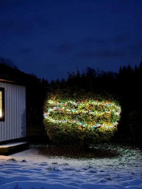 Konstsmide Lumières de Noël - Guirlande lumineuse à LED - 8,78 m - 400 x 0,015W inclus - IP44 - 2100K - noir