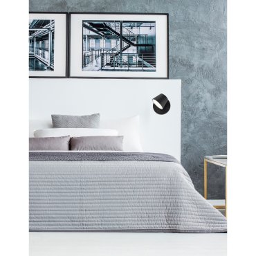 Nova Luce Amadeo - applique murale avec interrupteur - 12 x 12 x 12 cm - 6W LED inclus - noir