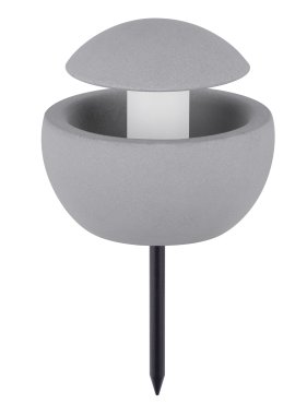 Nova Luce Minor - lampe de jardin sur piquet - Ø 15 x 13,5 cm - IP65 - gris