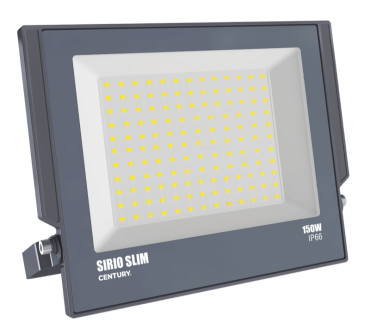 Century Italia Sirio Slim - projecteur - 36,6 x 3,4 x 30,3 cm - 150W LED inclus - IP66 - gris