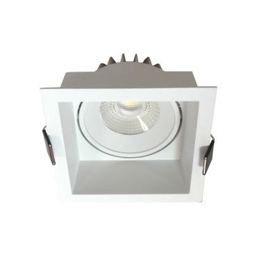Artdelight Vibs - spot encastré - 90 x 90 mm, Ø 80 mm encastré - 10W LED dimmable inclus - IP44 - blanc