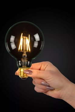 Lucide Lampe à incandescence LED classe B - Ø 9,5 x 13,8 cm - E27 - 7W dimmable - 2700K - transparent