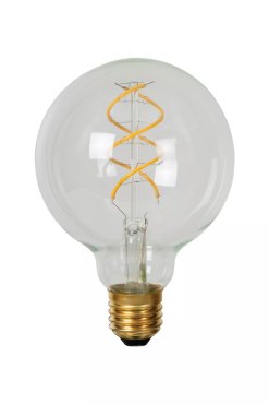 Lucide Lampe à filament LED - Ø 12,5 x 17,5 cm - E27 - 5W dimmable - 2700K - transparent