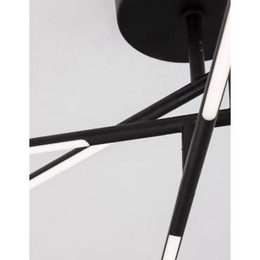Nova Luce Raccio - plafonnier - 84 x 77 x 25,5 cm - 30W LED dimmable inclus - noir