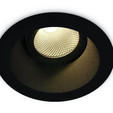 ONE Light COB Dark Light - spot à encastrer - Ø 95 mm, Ø 80 mm à encastrer - 7W LED inclus - noir