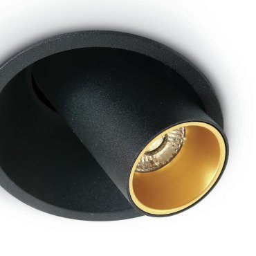 ONE Light Cylindres COB encastrés - spot encastré - Ø 9,1 x 9 cm - 7W LED dimmable inclus - noir