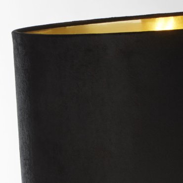 Searchlight Whitby - lampe à poser - Ø 40 x 67 cm - laiton antique, or et noir