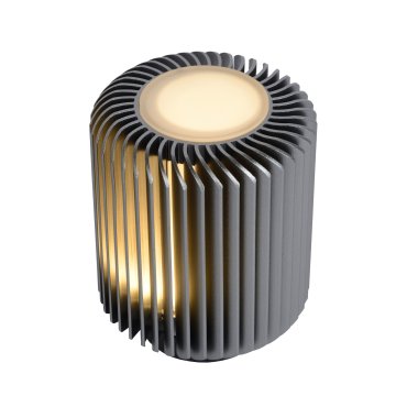 Lucide Turbin - lampe à poser - Ø 10,6 x 13,7 cm - 5W LED incluse - gris