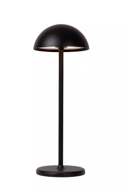 Lucide Joy - lampe de table rechargeable - Ø 12 x 32 cm - 1,5W dimmable LED inclus - IP54 - noir