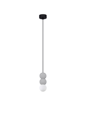 Nova Luce Zero - lampe suspendue - Ø 8 x 115 cm - gris