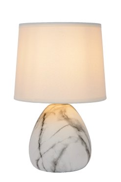 Lucide Marmo - lampe à poser - Ø 16 x 25,5 cm - blanc