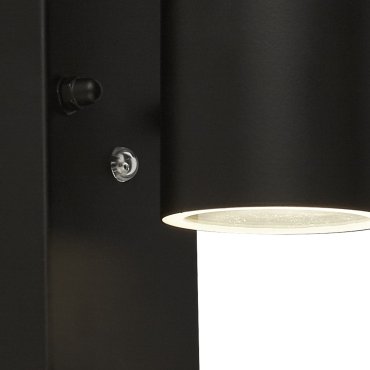 Searchlight Highbridge - Applique d'extérieur avec détecteur jour/nuit - 7 x 15 cm - IP44 - noir