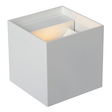 Lucide Axi - applique murale avec 2 faisceaux lumineux réglables - 10 x 10 x 10 cm - 6W LED inclus - blanc