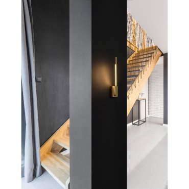 Nova Luce Raccio - applique murale - 12 x 6 x 37 cm - 4,6W LED inclus - laiton doré