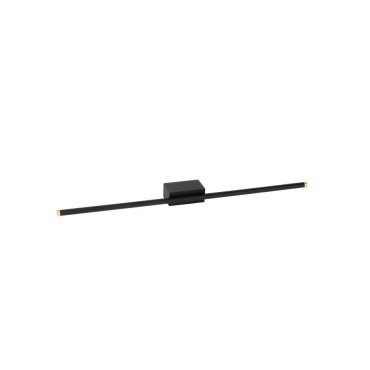 Lucide Marnik - applique murale - 59,1 x 10 x 5 cm - 13W LED dimmable inclus - noir et or