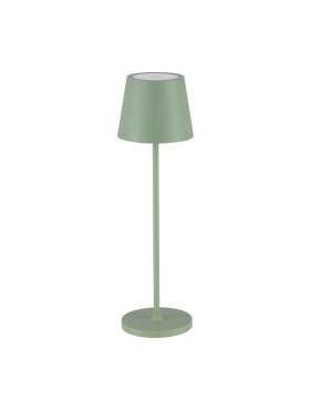 Nova Luce Seina - lampe de table rechargeable - Ø 11,4 x 39,5 cm - 2W dimmable LED inclus - IP54 - vert olive