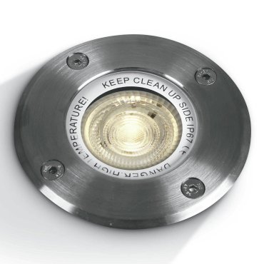 ONE Light GU10 Inground Range - spot extérieur au sol - Ø 105 mm, Ø 101 mm encastrable - IP67 - acier inoxydable