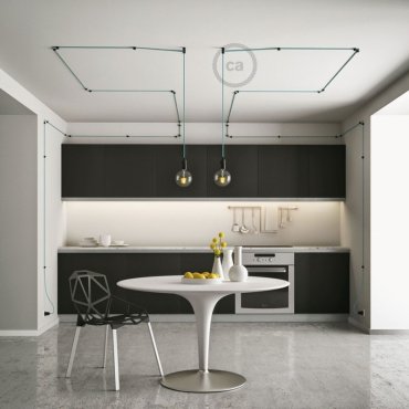Creative Cables - porte-cordon pour plafond/mur - Ø 2,2 cm - noir