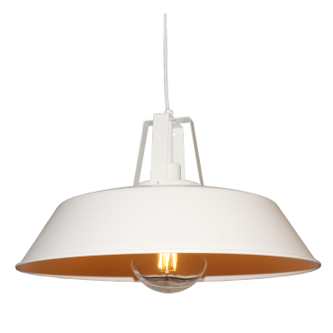 Artdelight Nero - lampe suspendue - Ø 45 x 175 cm - blanc