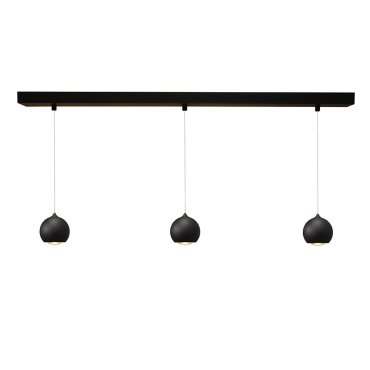 Artdelight Denver - lampe suspendue - 100 x 8,2 x 200 cm - 3 x 7W LED dimmable inclus - noir