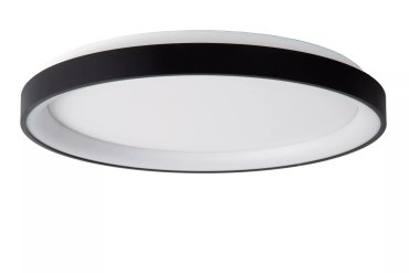 Lucide Vidal - plafonnier - Ø 48 x 6 cm - 38W LED inclus - noir