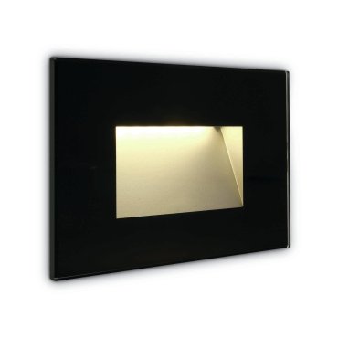 ONE Light Glass Face - applique encastrée - 12 x 3,6 x 8 cm - 4W LED inclus - IP65 - noir