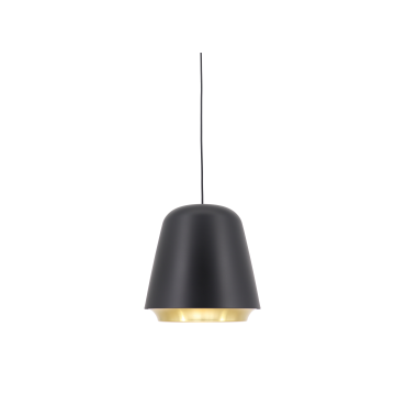 Artdelight Santiago - lampe suspendue - Ø 35 x 190,5 cm - noir et or