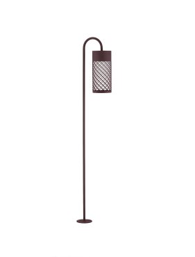 Nova Luce Motley - lampe de jardin - Ø 10 x 100 x 18,5 cm - 9W LED inclus - IP65 - corten