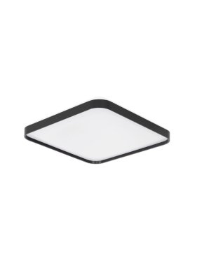 Nova Luce Athos - plafonnier - 48 x 48 x 6 cm - 30W LED inclus - noir sable