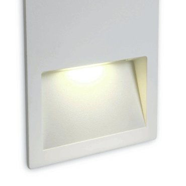 ONE Light Outdoor Dark Light Wall Recessed - applique murale encastrée - 11,5 x 11,5 x 3,5 cm - 4W LED inclus - IP65 - blanc