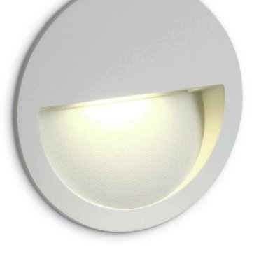 ONE Light Outdoor Dark Light Wall Recessed - applique murale encastrée - Ø 11,4 x 3,5 cm - 3W LED inclus - IP65 - blanc