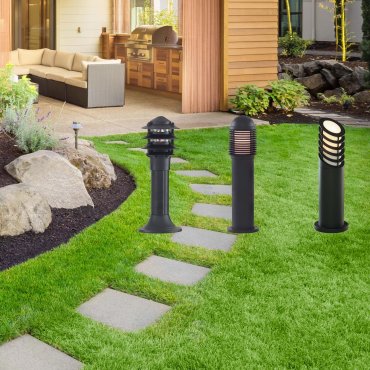 Searchlight Outdoor Posts - lampe de jardin - 45 cm - IP44 - noir mat