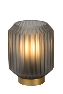 Lucide Sueno - lampe à poser - Ø 12,5 x 17 cm - fumé