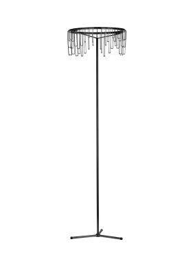 Nova Luce Stellar - lampadaire - Ø 40 x 140 cm - 17W dimmable LED inclus - noir chromé