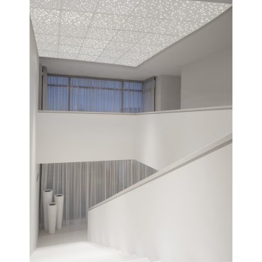 Nova Luce Cielo - plafonnier - 30 x 30 x 4 cm - 8W LED dimmable inclus - blanc