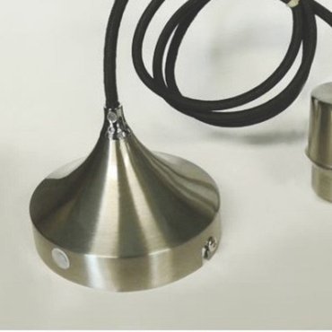 Artdelight Iron - lampe suspendue - Ø 12 x 120 cm - acier mat et noir