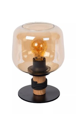 Lucide Ilona - lampe à poser - Ø 18 x 25 cm - noir