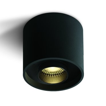 ONE Light Dark Light Cylinders - spot en saillie 1L - Ø 10 x 10 cm - 22W LED inclus - noir