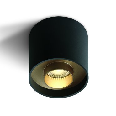 ONE Light Dark Light Cylinders Tubes - plafonnier - Ø 7 x 7 cm - 8W LED inclus - noir