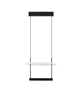 Nova Luce Diona - lampe suspendue - Ø 40 x 160 cm - 29W dimmable LED inclus - noir sablé et blanc