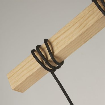 Searchlight Woody - lampe suspendue - 70 x 150 cm - noir et brun