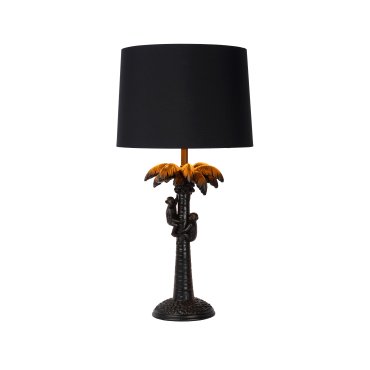 Lucide Extravaganza Coconut - lampe à poser - Ø 30,5 x 50 cm - noir